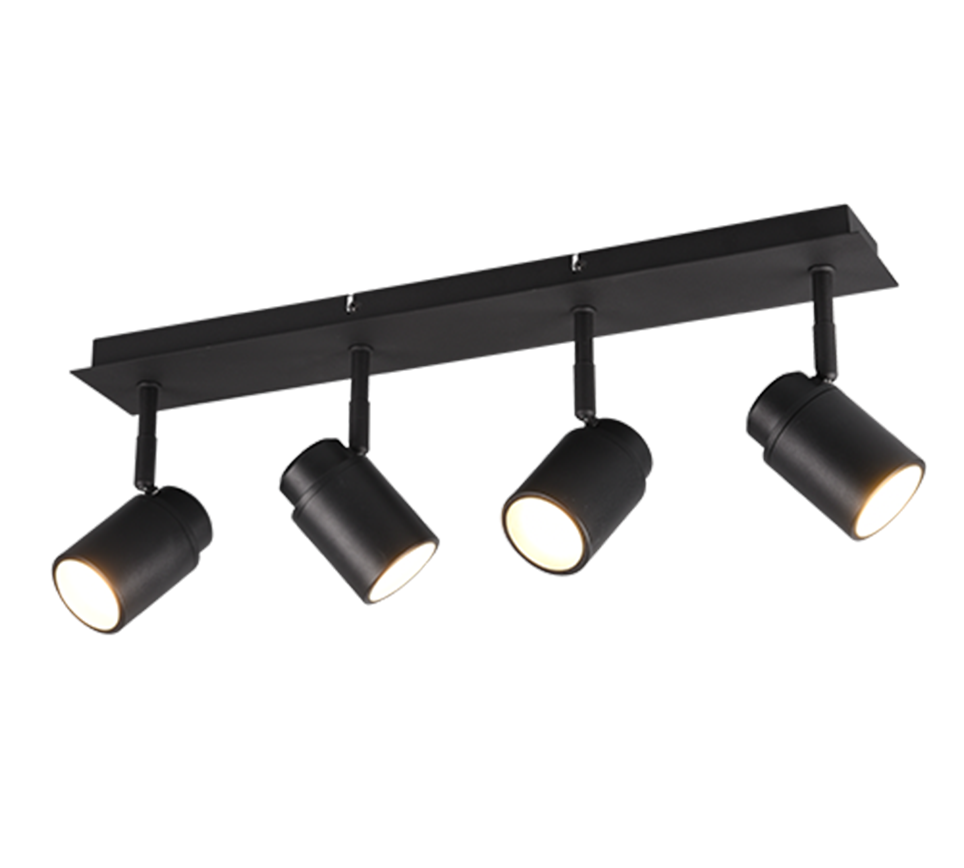 Angelo 4Lt Bar Spotlight IP44 - Black/Chrome