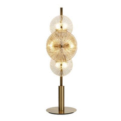 Wagon Wheel 6Lt Table Lamp - Amber & Bronze