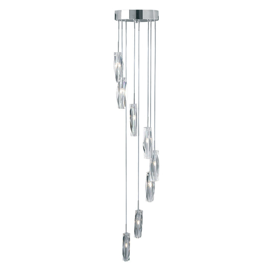 Sculptured 8/Lt Ice Multi-Drop Pendant -Promotional Offer