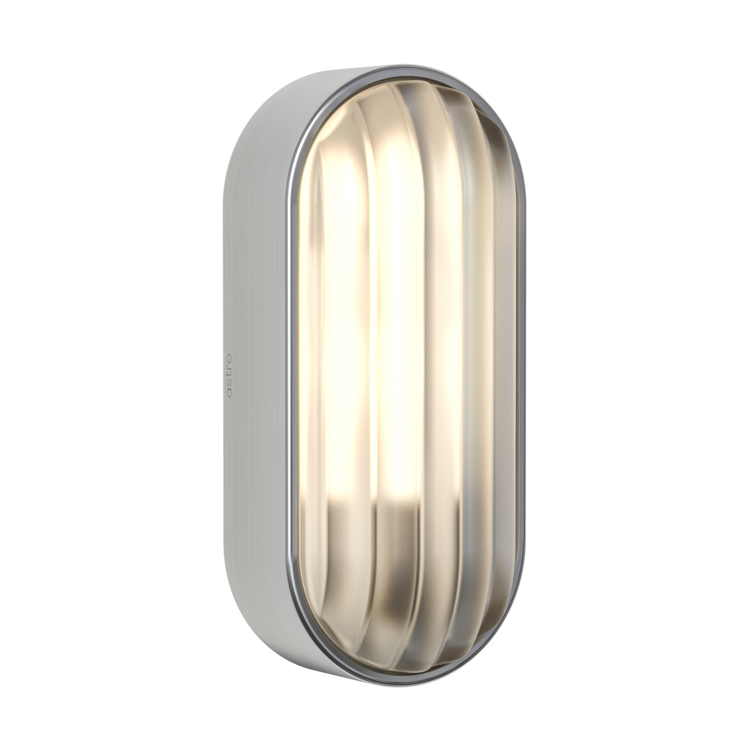 Montreal Round/Oval Outdoor Wall Light in Brushed Stainless Steel E27 IP44