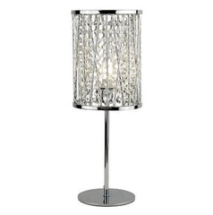 Elise Crystal Table Lamp - Chrome