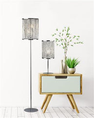 Elise Crystal Table Lamp - Chrome