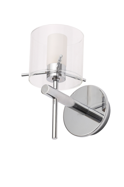 Gene Cylinder Bathroom Wall Light IP44 - Satin Brass Finish