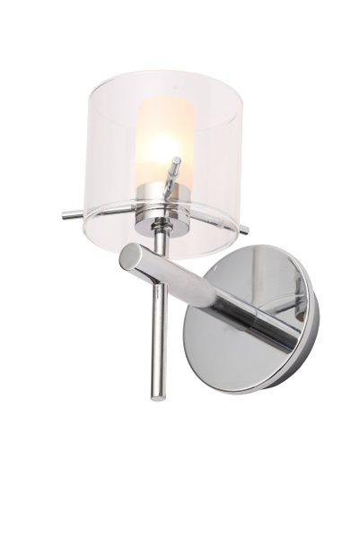 Gene Cylinder Bathroom Wall Light IP44 - Satin Brass Finish