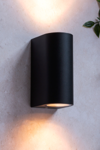 Antar 2 Light Up & Down GU10 Wall Light - Black