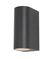 Antar 2 Light Up & Down GU10 Wall Light - Black