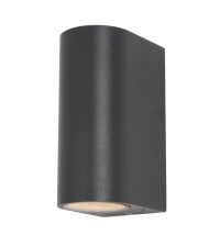 Antar 2 Light Up & Down GU10 Wall Light - Black