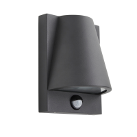 Vesoul 1 Light GU10 Wall Downlight w PIR Anthracite