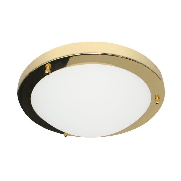 Delphi 12w/18W LED Flush Ceiling Light IP44 - Satin Nickel/Satin Black/Chrome/Brass