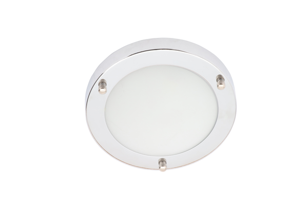 Delphi 12w/18W LED Flush Ceiling Light IP44 - Satin Nickel/Satin Black/Chrome/Brass
