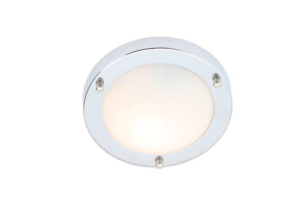 Delphi 12w/18W LED Flush Ceiling Light IP44 - Satin Nickel/Satin Black/Chrome/Brass