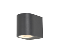 Antar 1Lt Up or Down GU10 Wall Light - Black