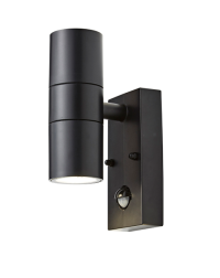 Neso 2 Light Up & Down Wall Light with PIR Black