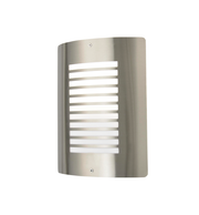 Sigma 1 Light E27 Plate Slat Wall Light - Brushed Steel