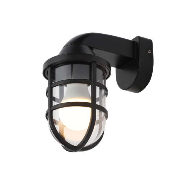 Jura Industrial Wall Light - Black