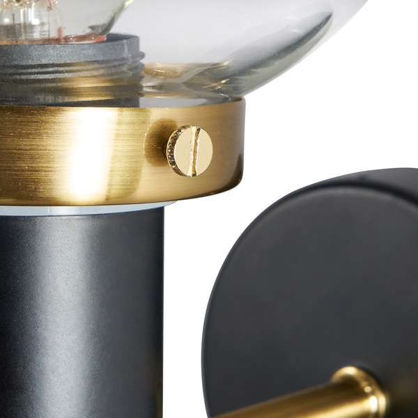 Arras 1Lt G9 Bathroom Wall Light IP44 Satin Brass