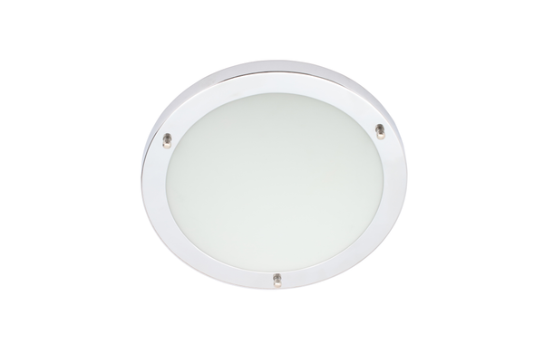 Delphi 12w/18W LED Flush Ceiling Light IP44 - Satin Nickel/Satin Black/Chrome/Brass