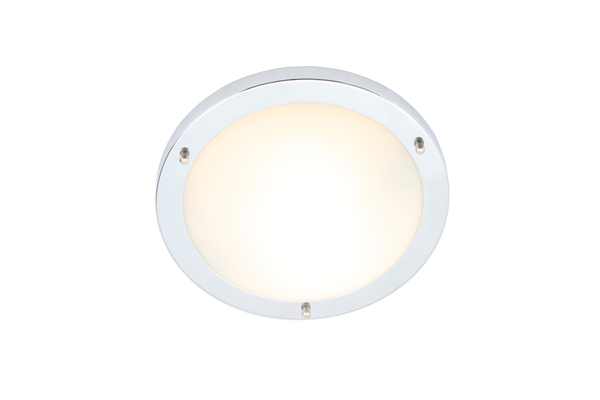Delphi 12w/18W LED Flush Ceiling Light IP44 - Satin Nickel/Satin Black/Chrome/Brass