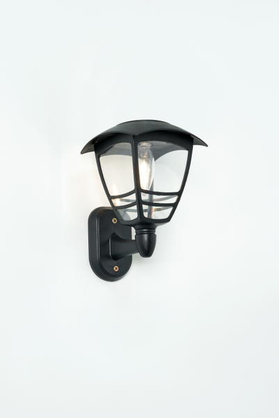 Cadeby Solar LED Wall Lantern 2700k 15Lm Black