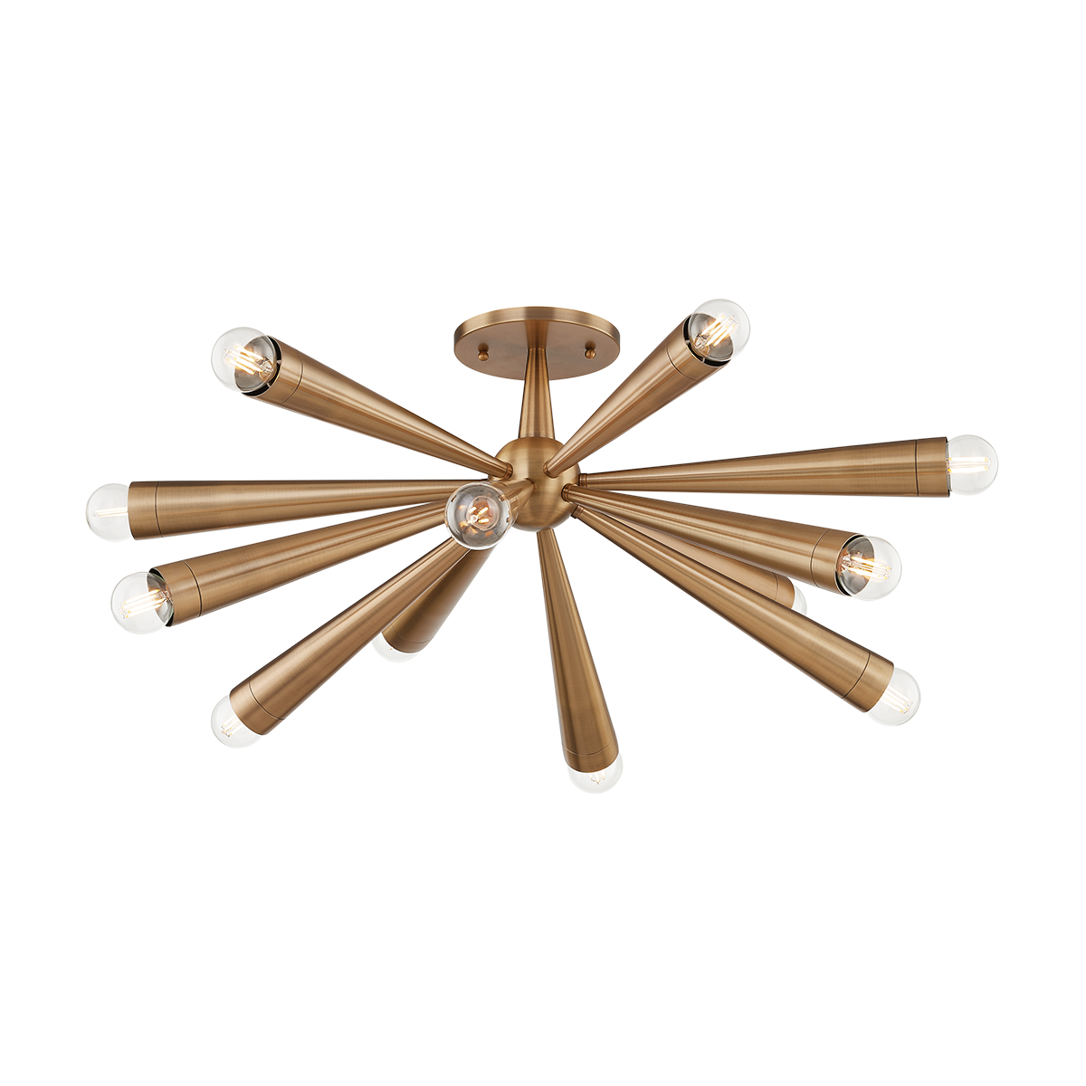 Keanu 12Lt Semi Flush - Patina Brass