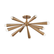 Keanu 12Lt Semi Flush - Patina Brass