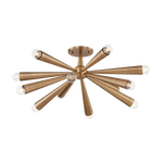 Keanu 12Lt Semi Flush - Patina Brass