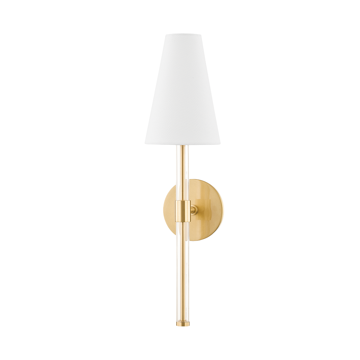 Janelle 1Lt Wall Sconce - Nickel/Brass