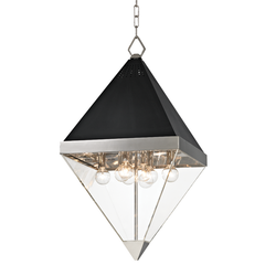 Coltrane 4/8Lt Lantern - Brass/Nickel