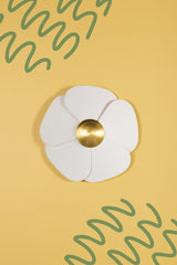 Madeline LED Flush Mount - Brass & Linen