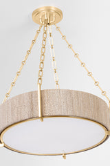 Quebec 4/6Lt Chandelier - Gold Leaf