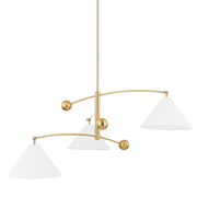 Birdie 3Lt Chandelier - Aged Brass