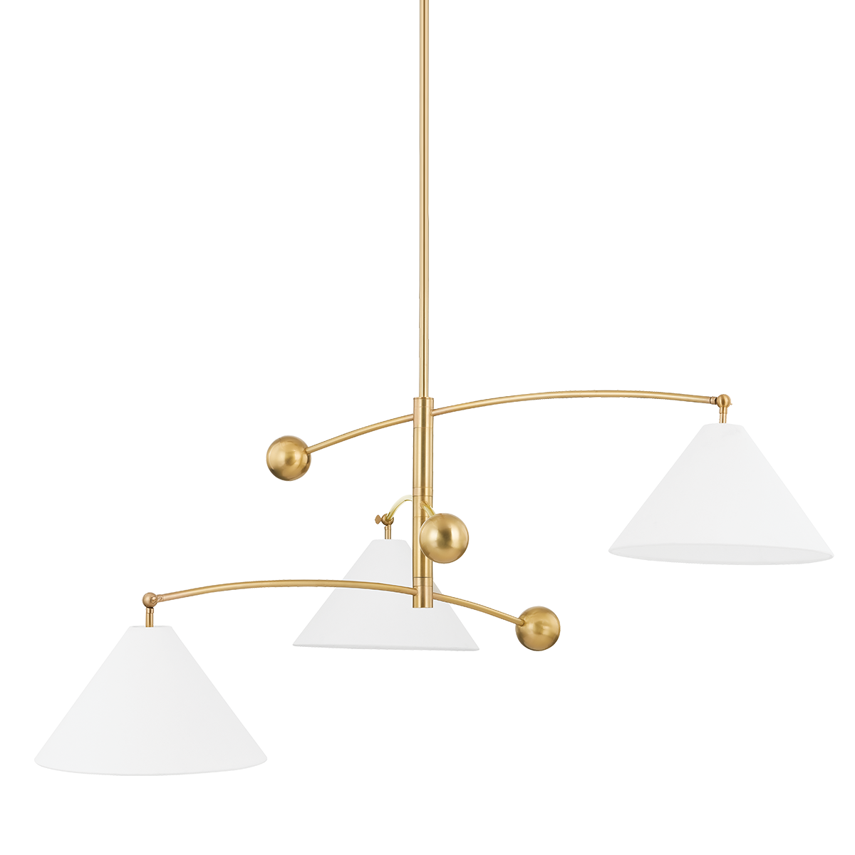 Birdie 3Lt Chandelier - Aged Brass