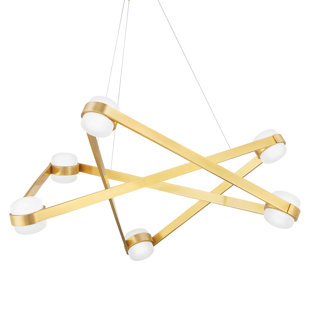 Orbit 6Lt Chandelier - Aged Brass
