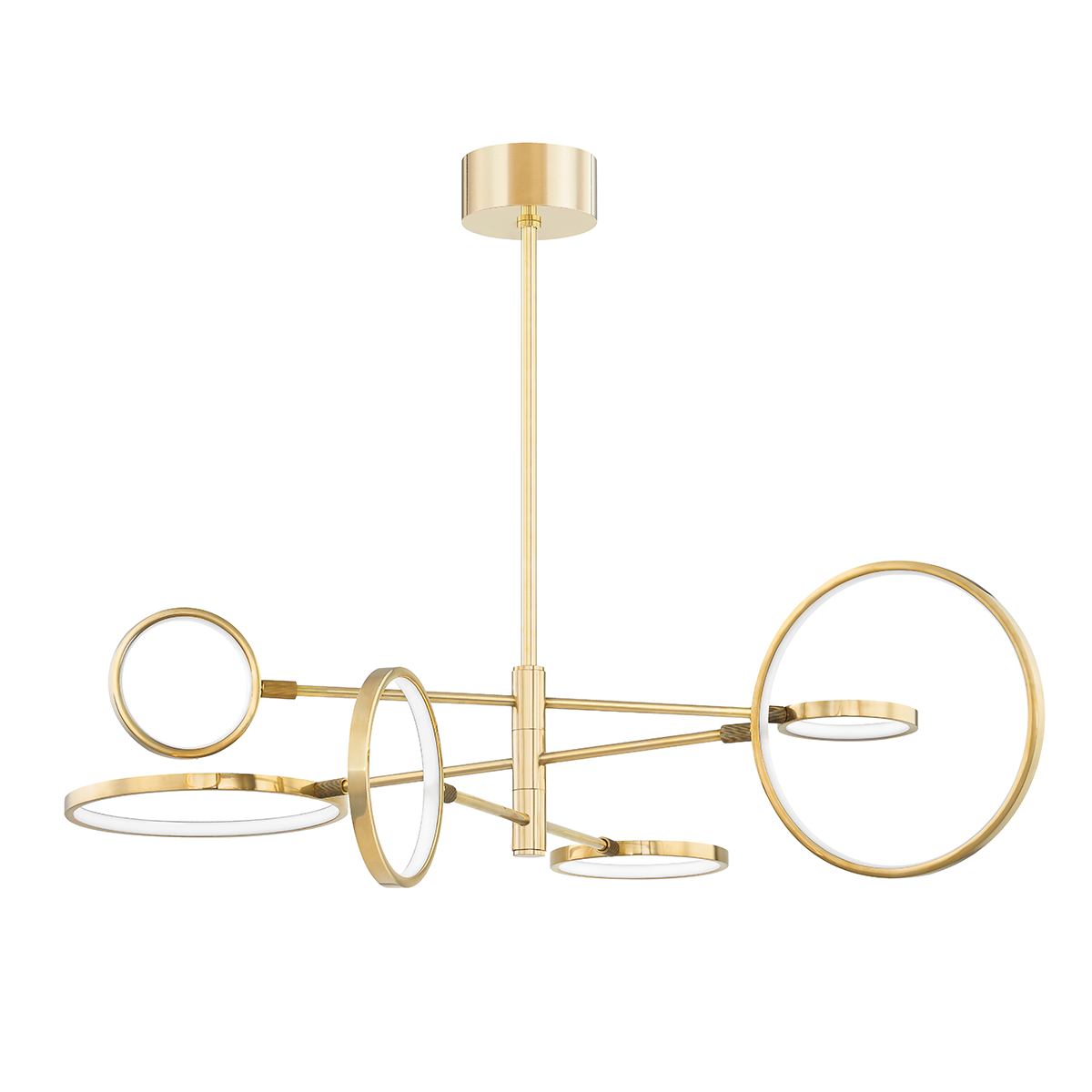 Saturn LED Chandelier - Aged Brass