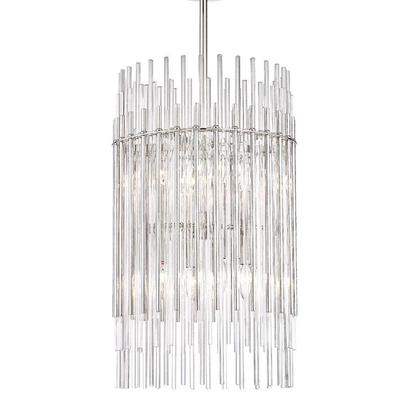Wallis 6/8Lt Pendant - Brass/Nickel