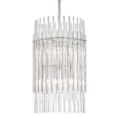 Wallis 6/8Lt Pendant - Brass/Nickel