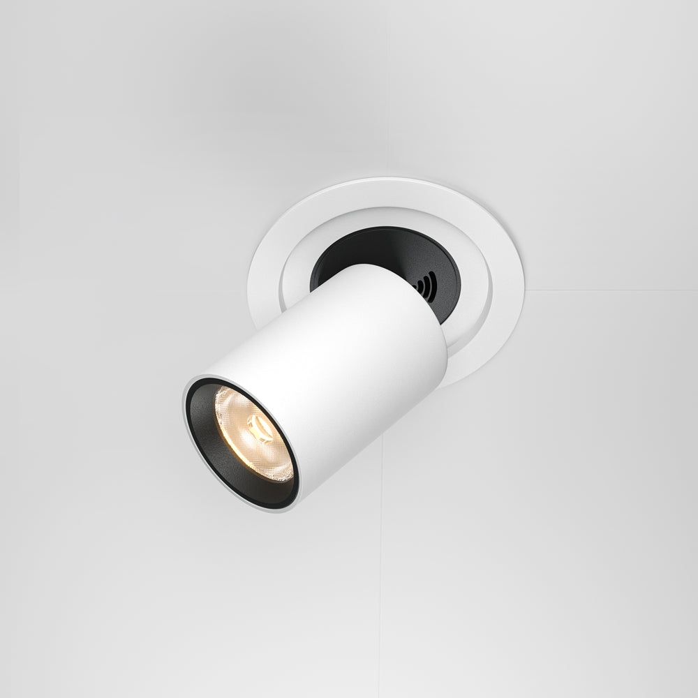 Hidden 1/2Lt Recessed Ceiling Light - Black/White