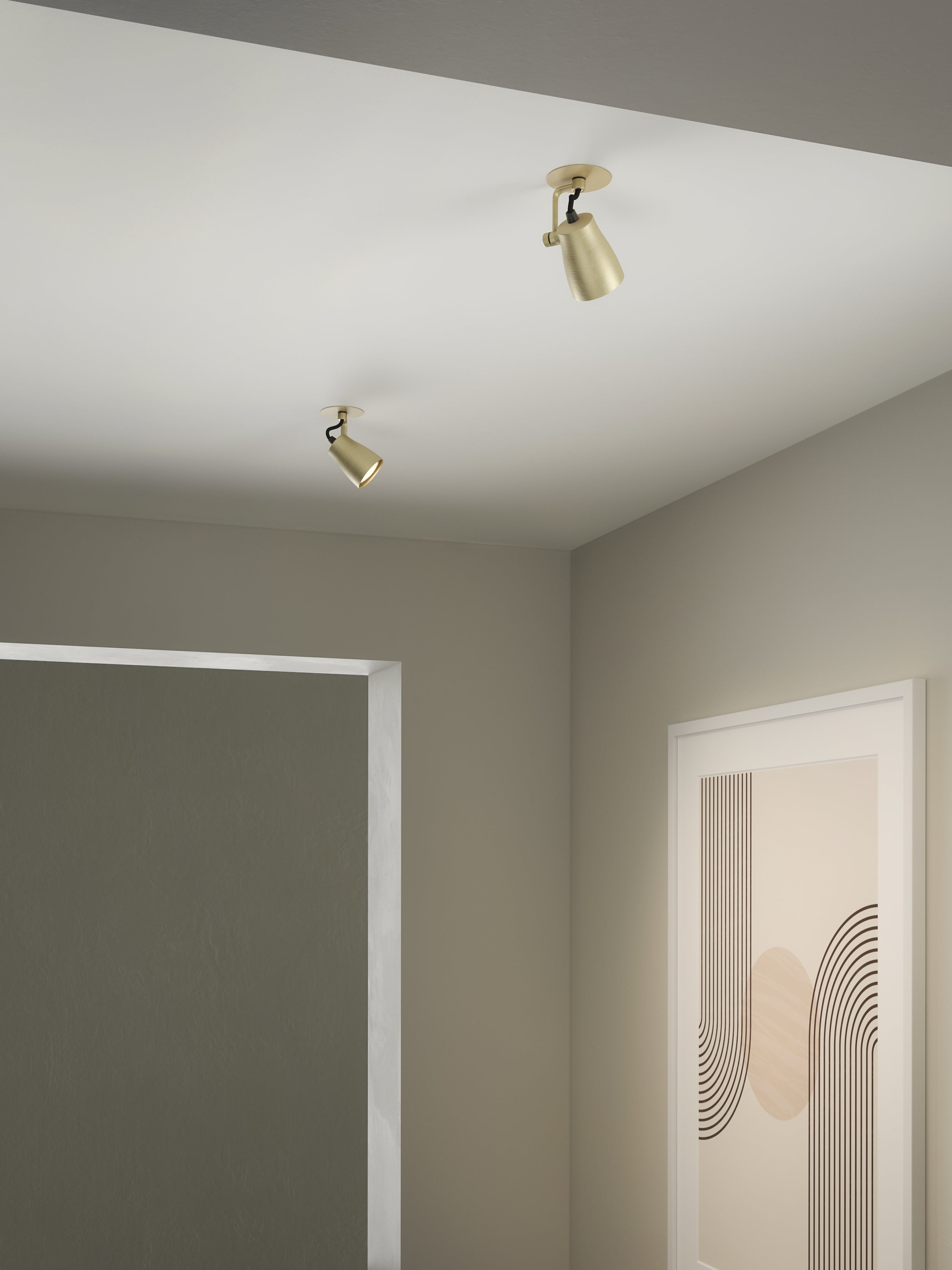 Juno Recessed Indoor Spotlight in Bronze/Matt Brushed Brass GU10 IP20