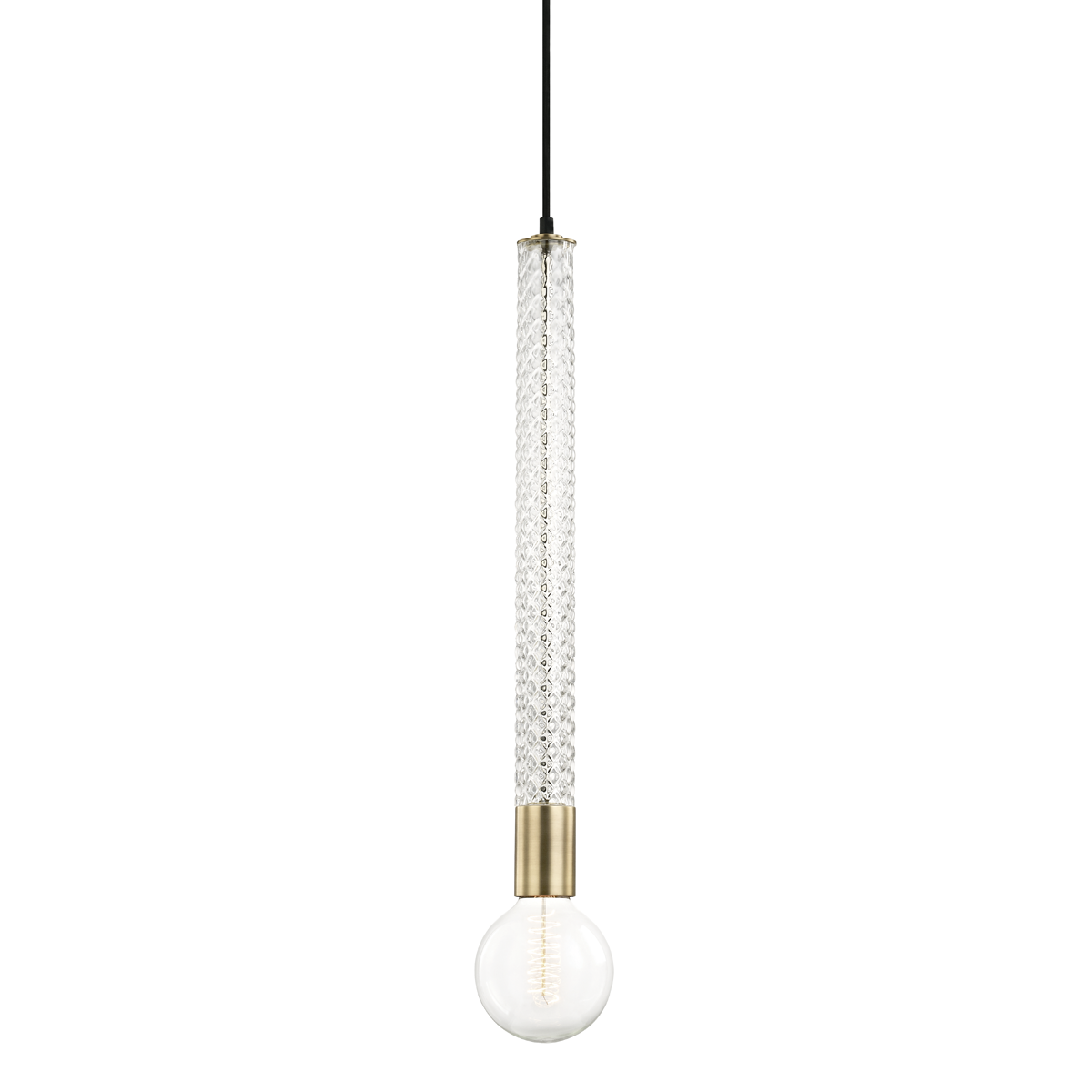 Pippin 1Lt Pendant- Aged Brass/ Polished Nickel