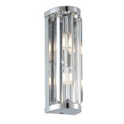 Kimmel 2Lt Bathroom Wall Light IP44 - Crystal & Chrome