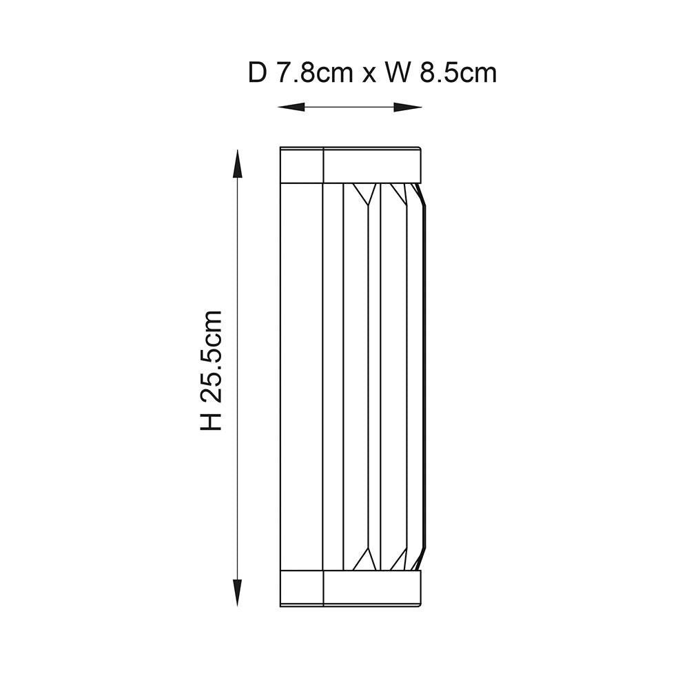 Kimmel 2Lt Bathroom Wall Light IP44 - Crystal & Chrome