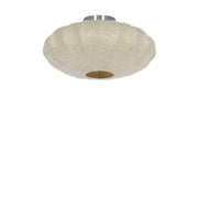 Fay Semi Flush Ceiling Light- White/ Brown Finishes