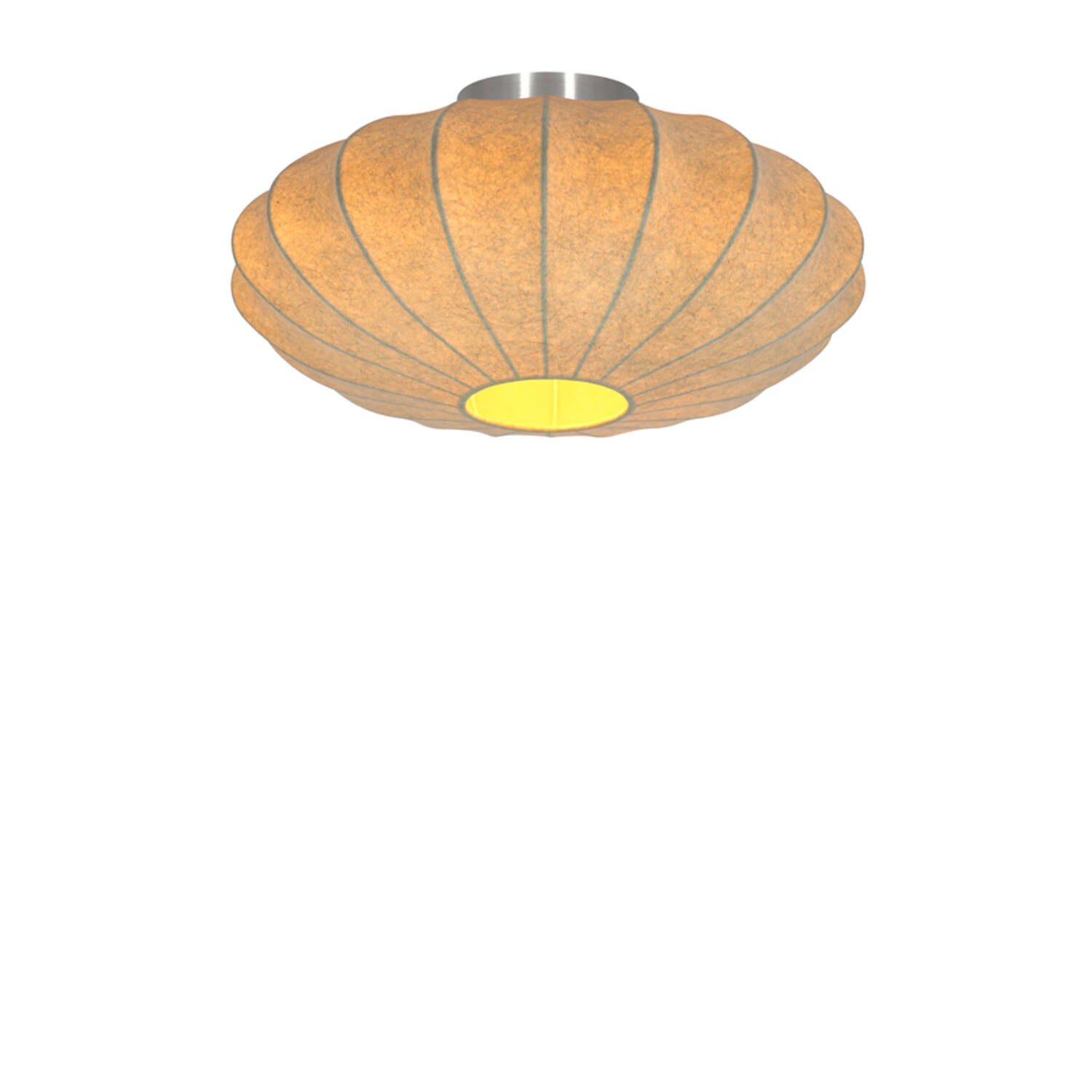 Fay Semi Flush Ceiling Light- White/ Brown Finishes