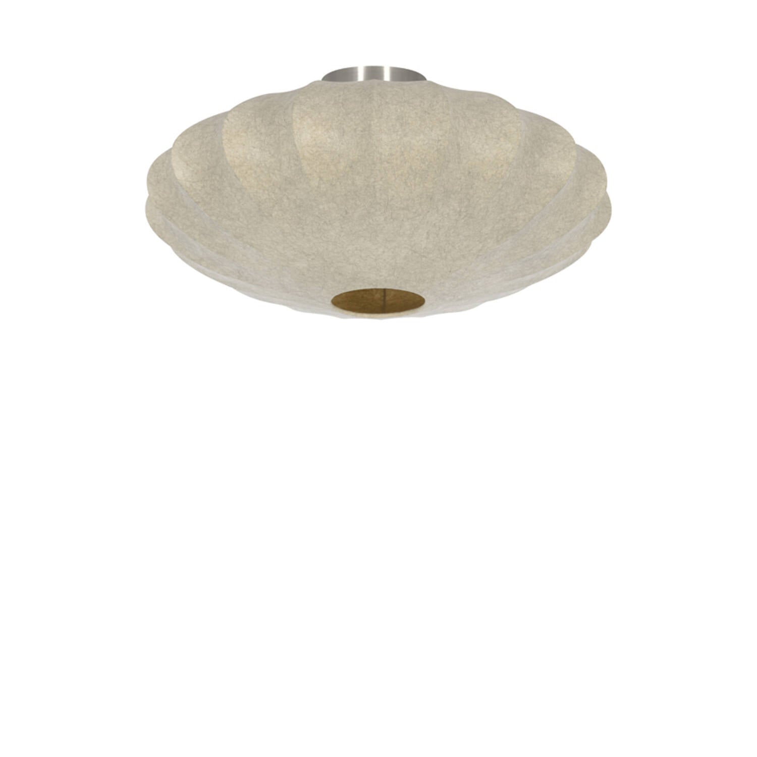 Fay Semi Flush Ceiling Light- White/ Brown Finishes