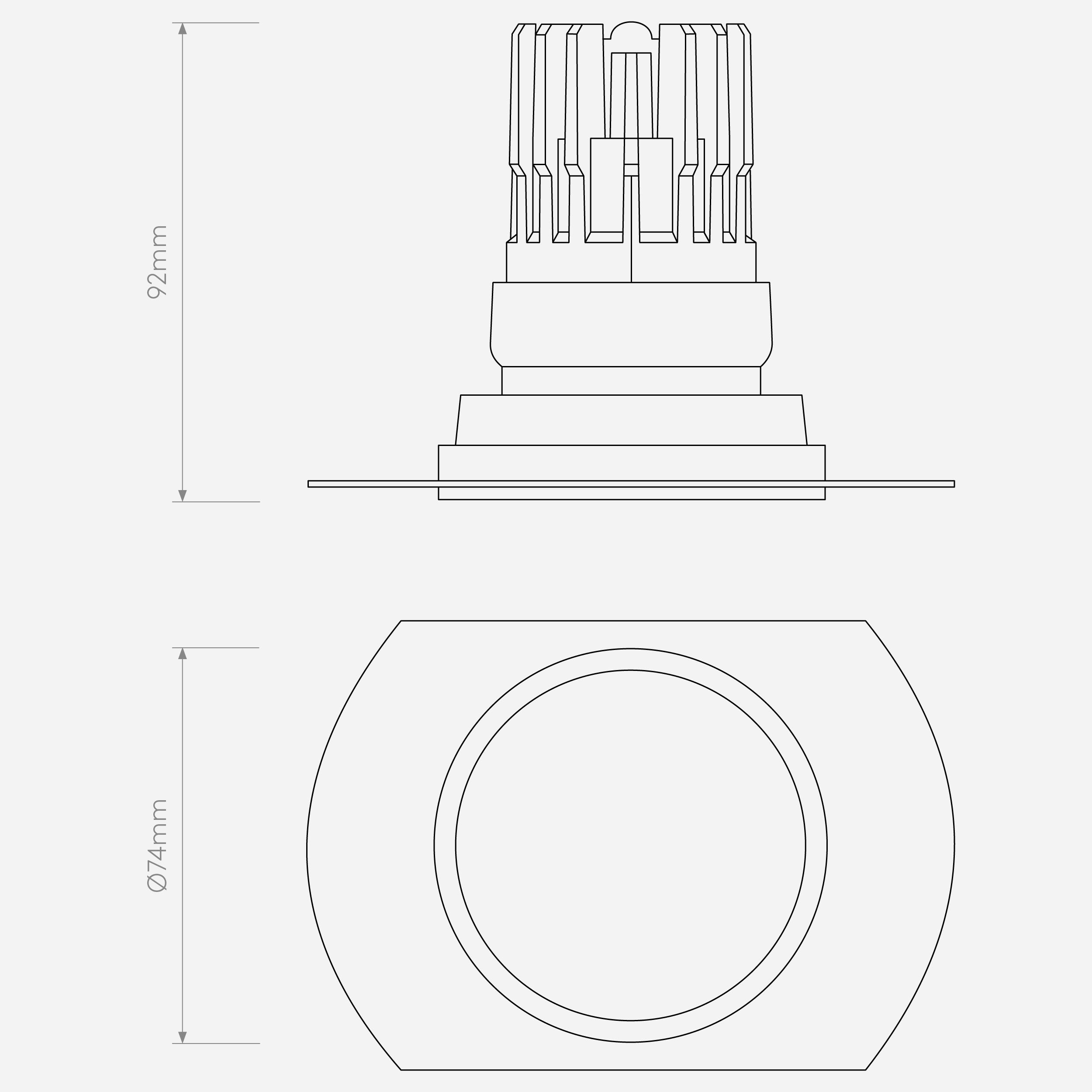 Pinhole PRO Round Flush Adjustable - Fully Customizable