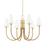 Ripley 6Lt Chandelier - Aged Brass