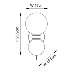 Merger 2Lt Bathroom Wall Light IP44