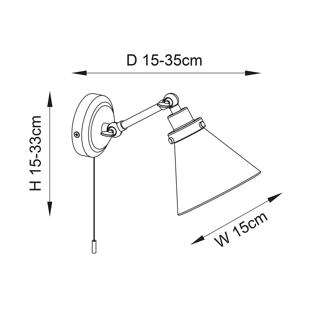 Loyala 1Lt Bathroom Wall Light IP44 - Satin Gold/ Chrome