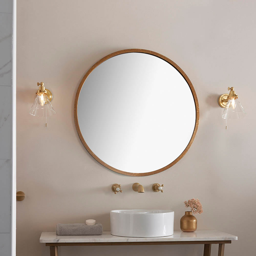 Loyala 1Lt Bathroom Wall Light IP44 - Satin Gold/ Chrome