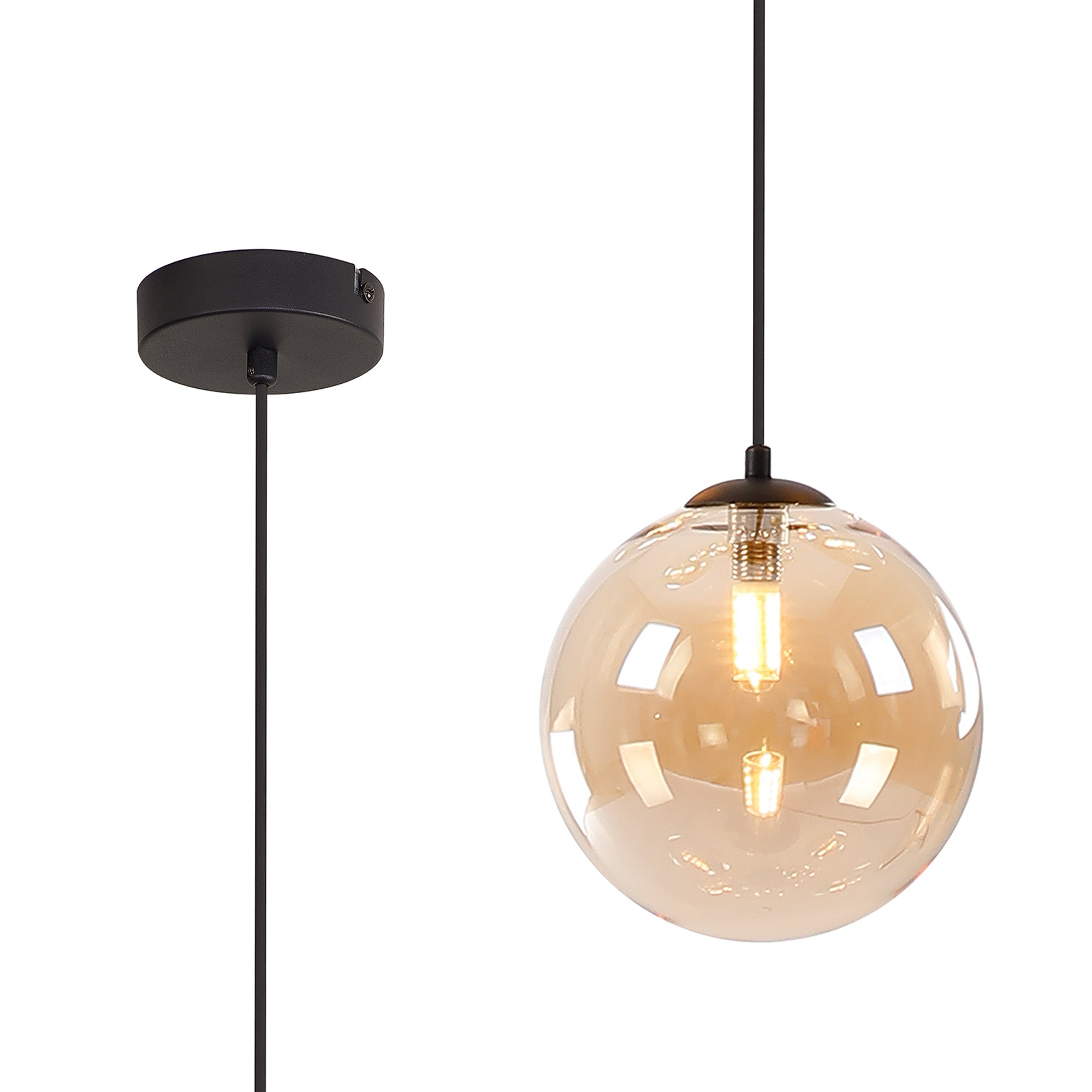 Seville 1LT IP20 18cm Single Pendant - Various Colours